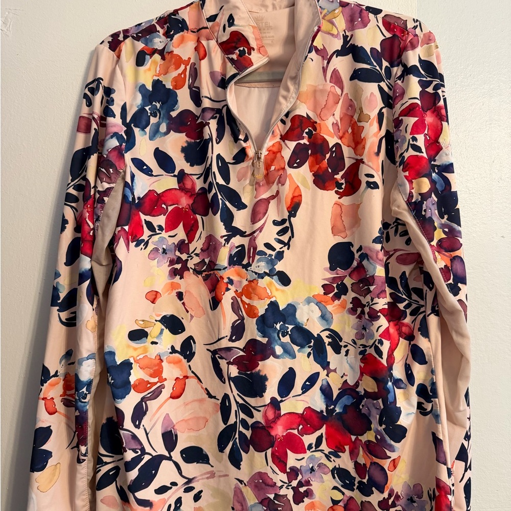 Kastel Vibrant Floral Print Long-Sleeve Top